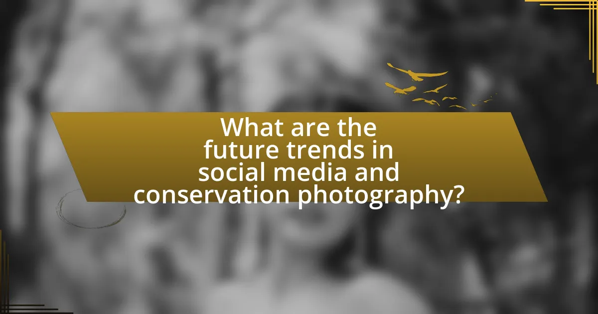 What are the future trends in social media and conservation photography?