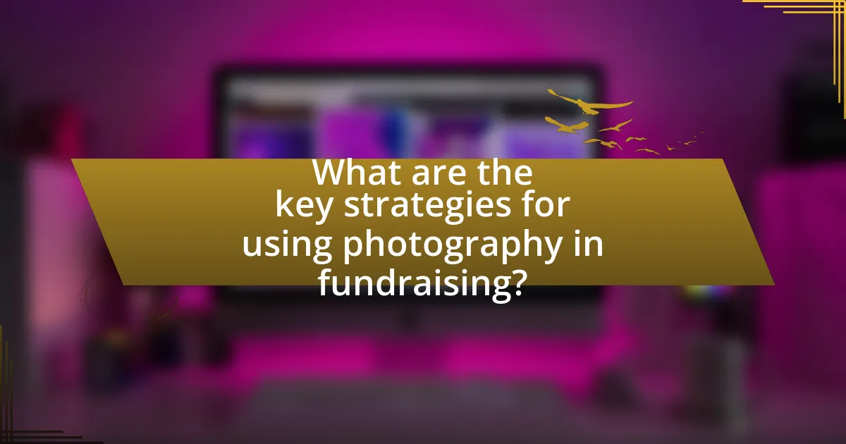 What are the key strategies for using photography in fundraising?
