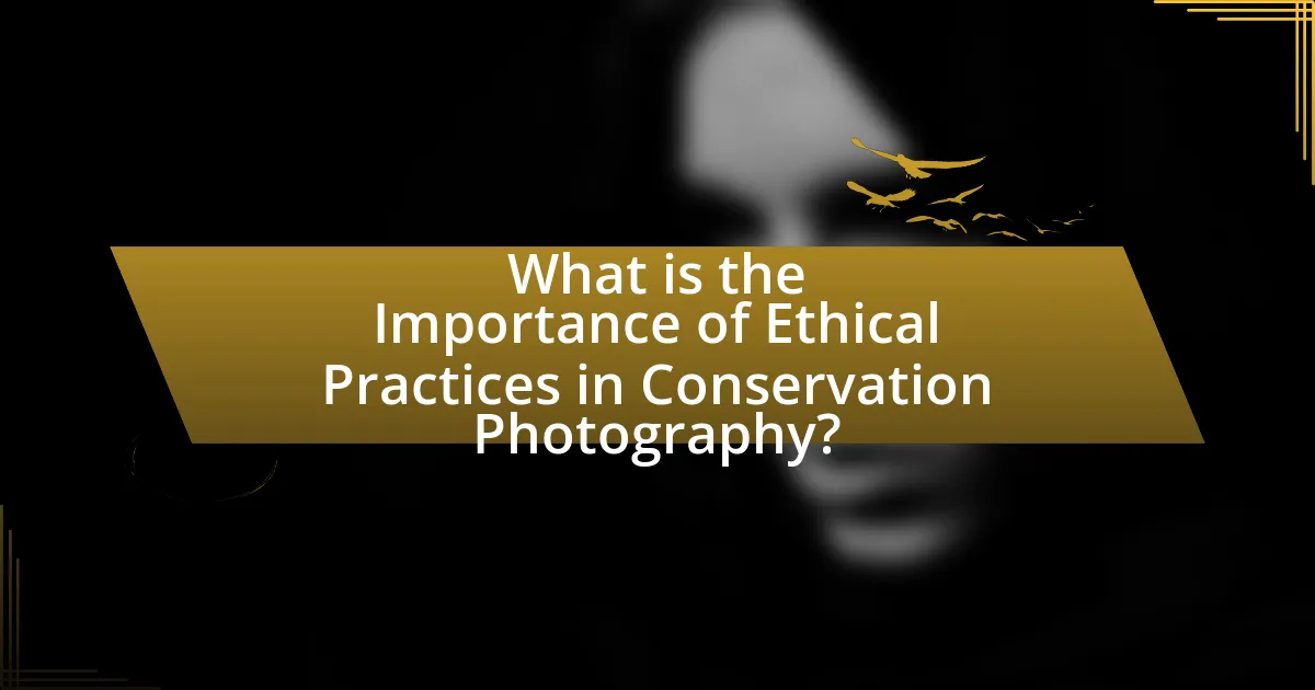What is the Importance of Ethical Practices in Conservation Photography?